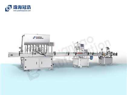 自動化膏體、液體灌裝、旋蓋、貼標生產(chǎn)線