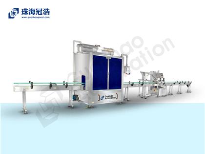 自動16頭醫(yī)用鹽水防腐灌裝、旋蓋生產(chǎn)線